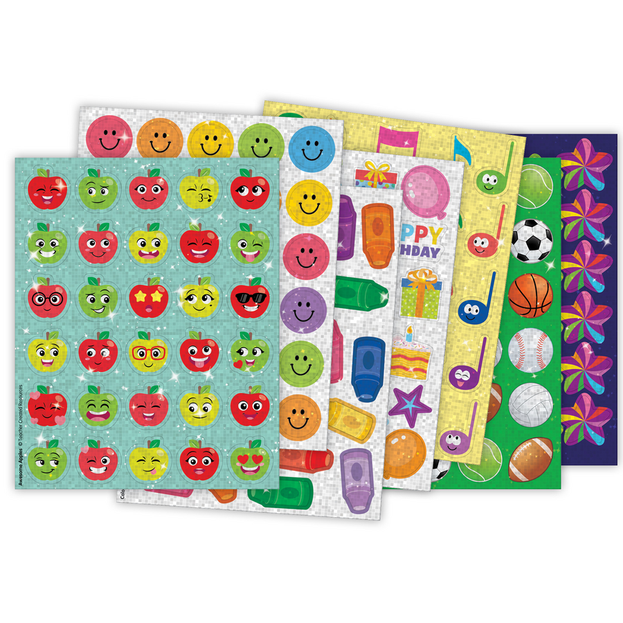 School Days Sparkle Stickers Variety Pack
