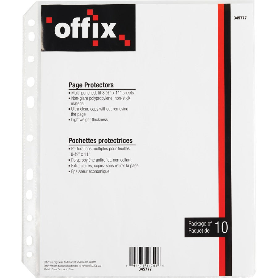 8.5" x 11" Sheet Protectors - Pack of 10