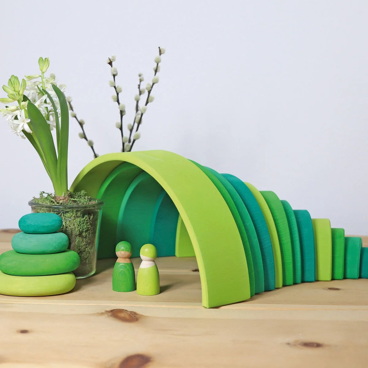Grimm's - Element - Tunnel Meadow Green - 12 Pieces