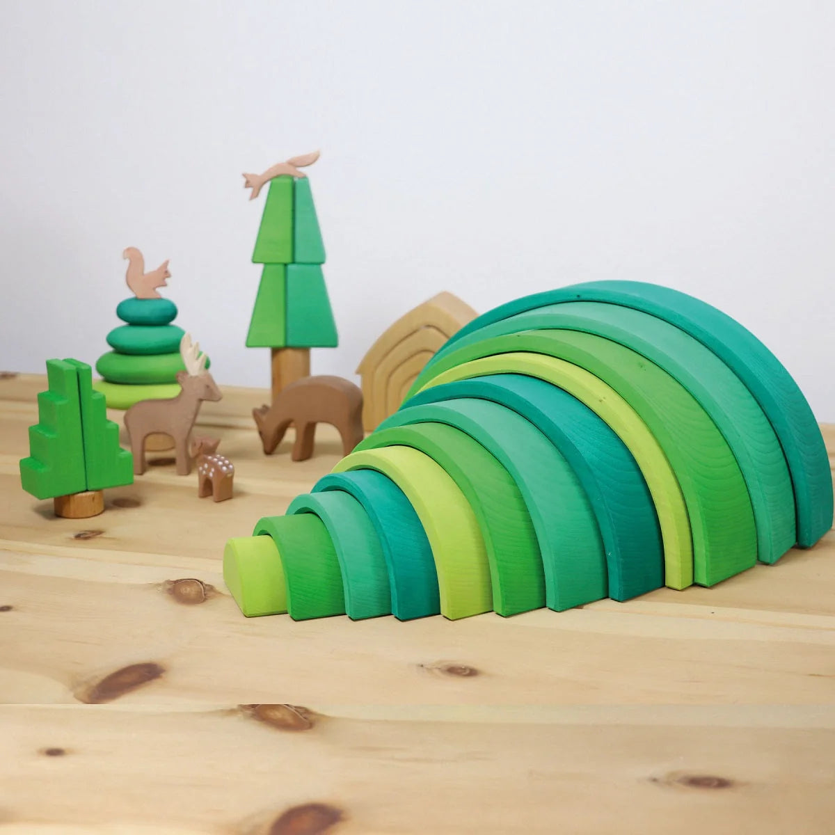 Grimm's - Element - Tunnel Forest Green - 12 Pieces