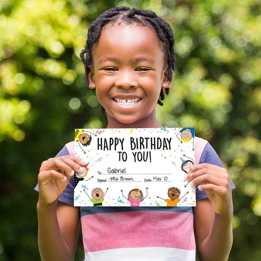 Stick Kids Happy Birthday Awards - 30 Pieces