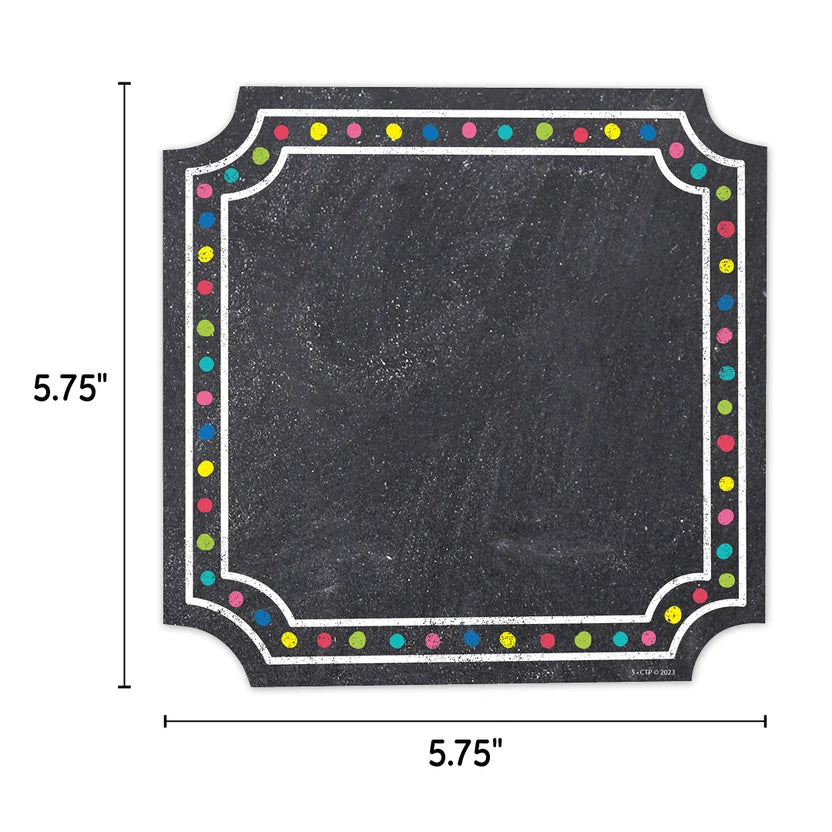 Colourful Chalk Cards 6" Designer Cut-Outs - 36 Pieces