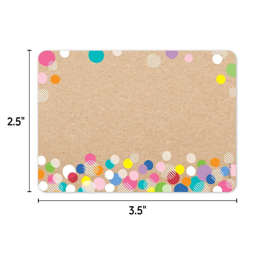 Krafty Pop Colourful Kraft Bubbles Labels - 36 Pieces