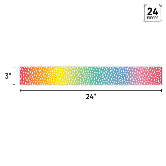 Messy Dots on Rainbow EZ Border Trimmers - 24"