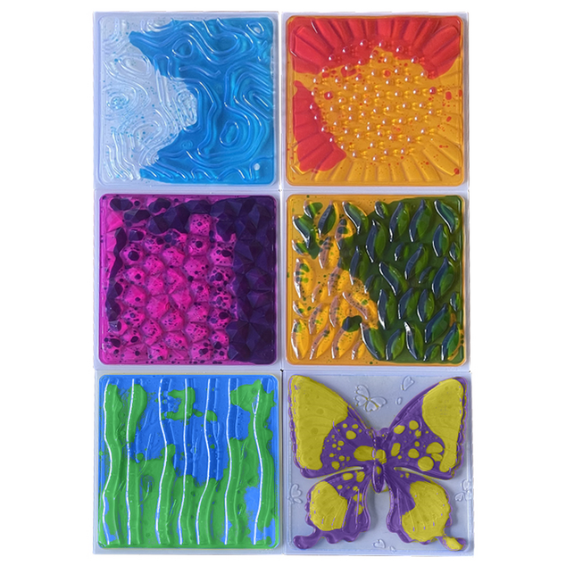 3D Textured Liquid Tiles - Pack Of 6
