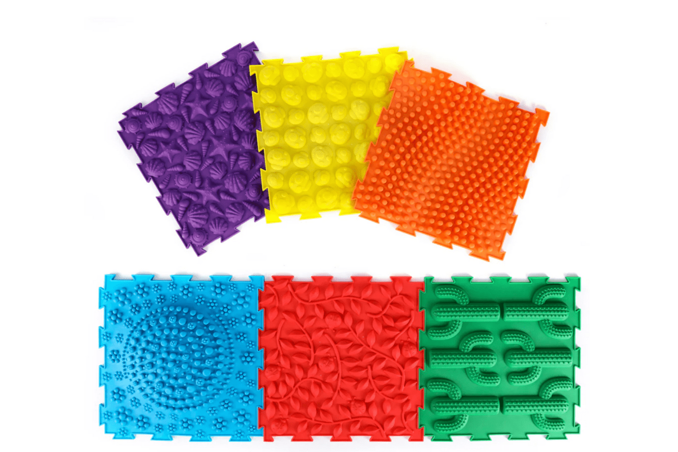 3D Locking Sensory Tiles - Pack Of 6
