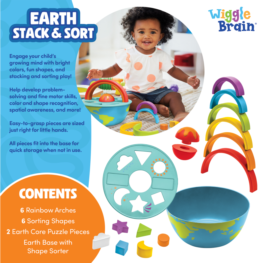 Wiggle Brain Earth Stack and Sort