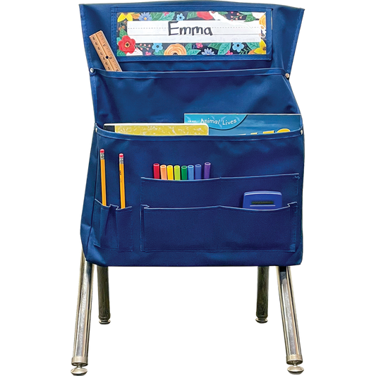 Navy Blue Chair Pocket - For Standard-Sized Chairs