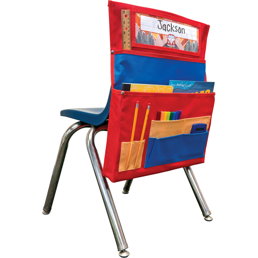 Red, Blue & Orange Chair Pocket - For Standard-Sized Chairs
