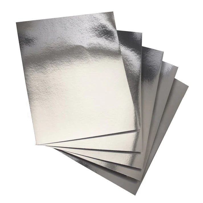 Large Metallic Foil Board - Silver - 1 Sheet