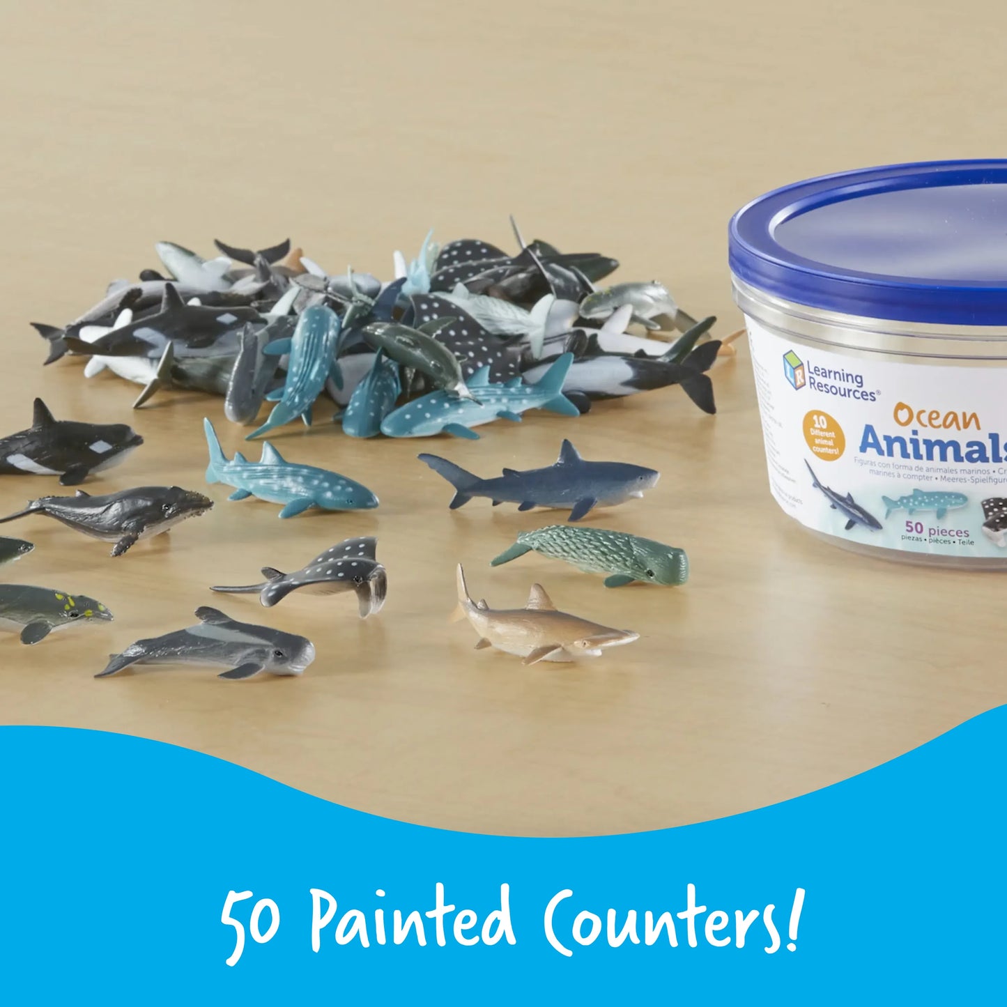 Ocean Animals Counters, Set of 50