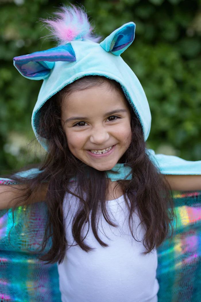 Rainbow Reversible Unicorn Dragon Cape Costume