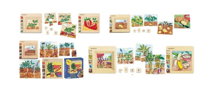 5 Layer Fruits and Vegetables Puzzles