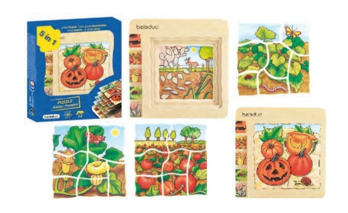 5 Layer Fruits and Vegetables Puzzles