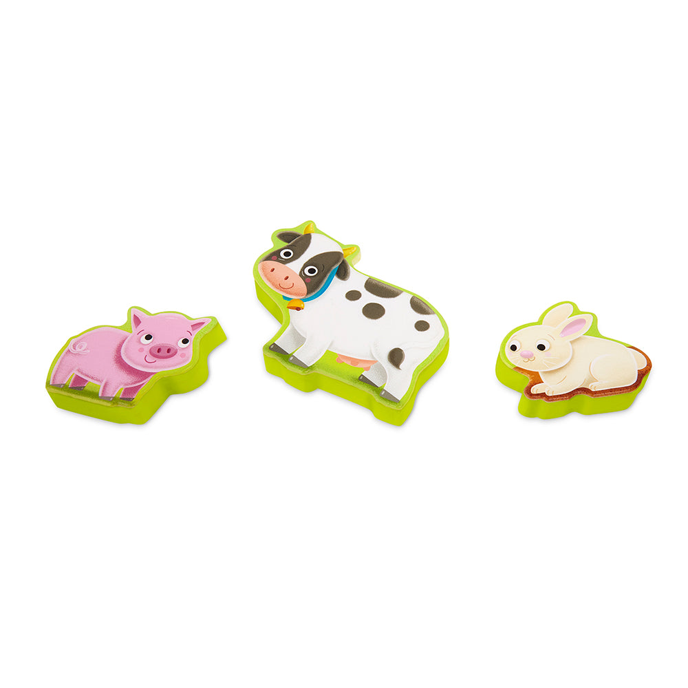 Peek & Explore Chunky Puzzle Farm Animals - 8Pcs