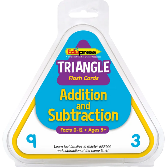 Addition and Subtraction Triangle Flash Cards