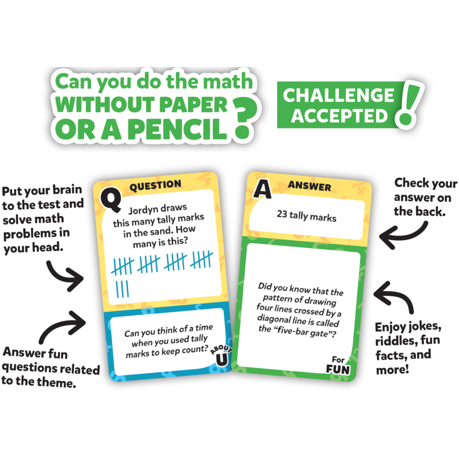 Daily Mental Math Challenge Cards