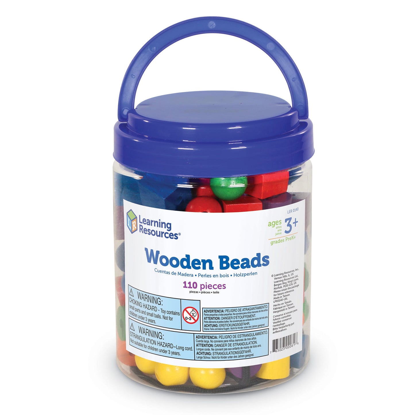 Wooden Beads in a Bucket