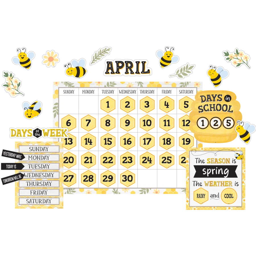 Buzzing Bees Calendar Bulletin Board