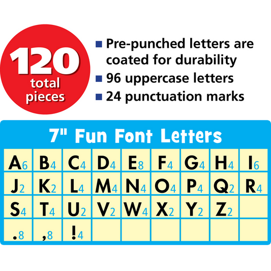 Cool for School 7" Fun Font Letters