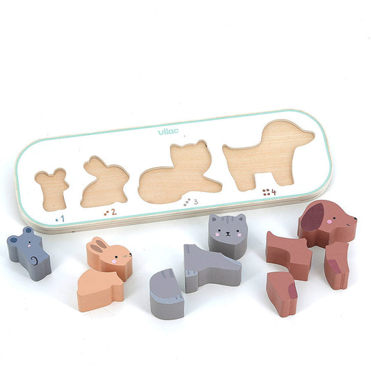 1, 2, 3 and 4 Animals Early Learning Puzzle