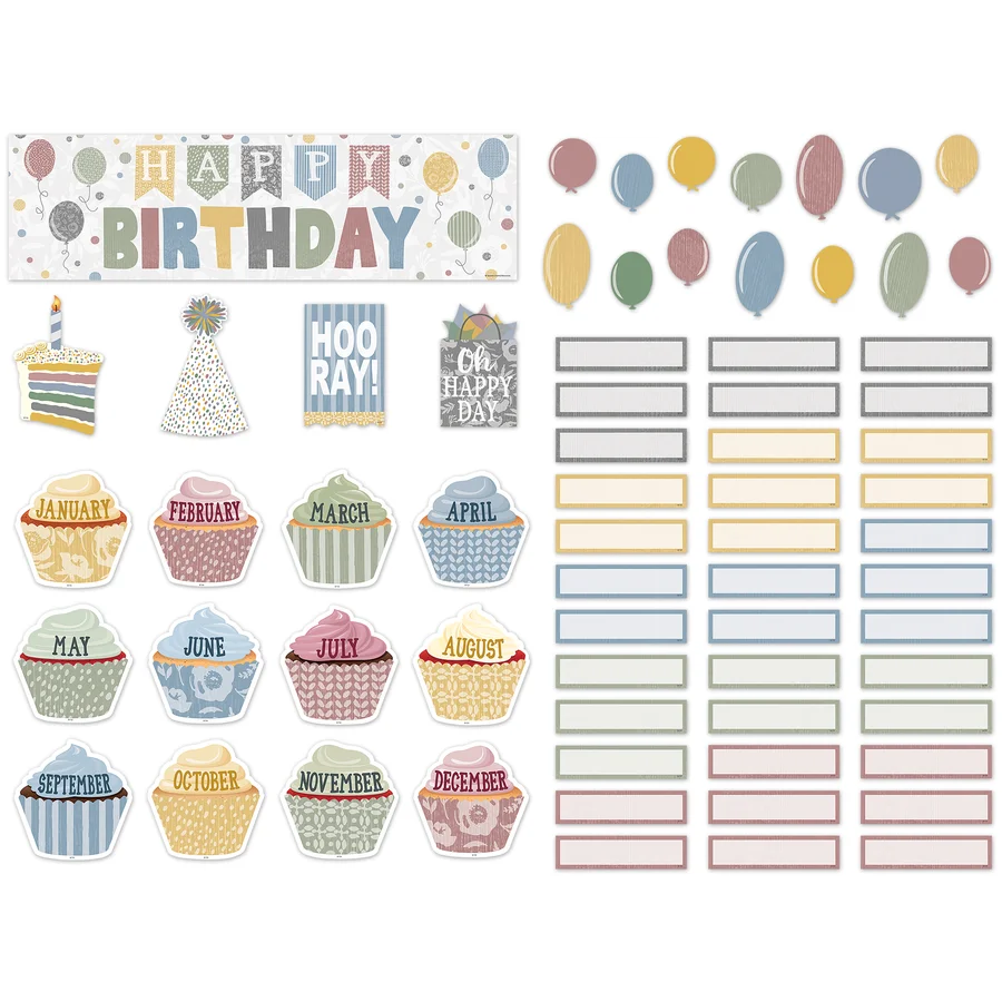 Classroom Cottage Happy Birthday Mini Bulletin Board