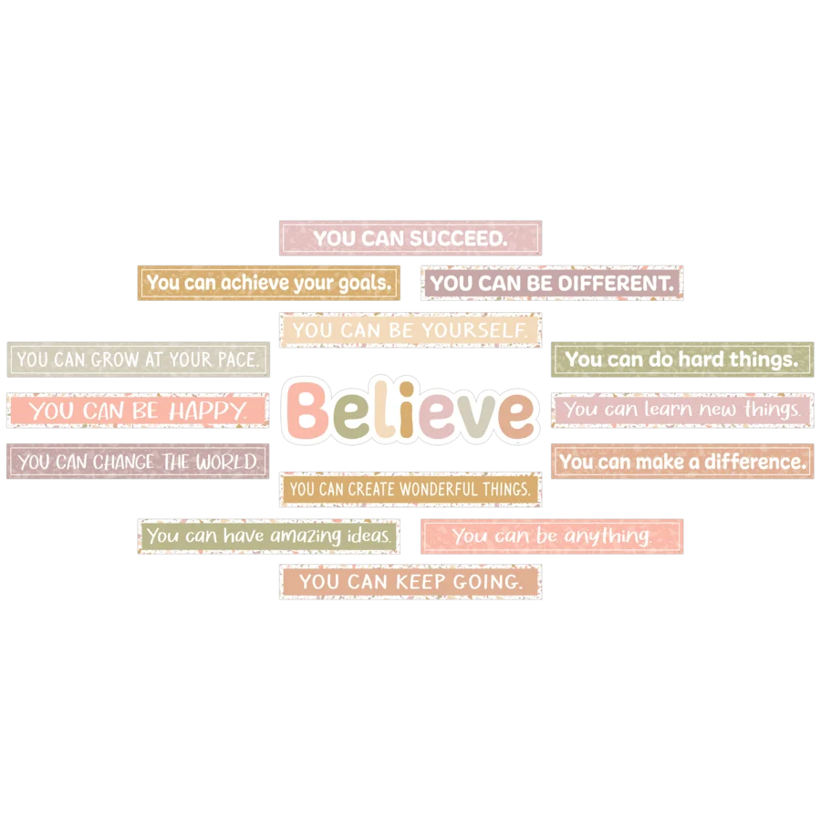 Terrazzo Tones Believe You Can Mini Bulletin Board