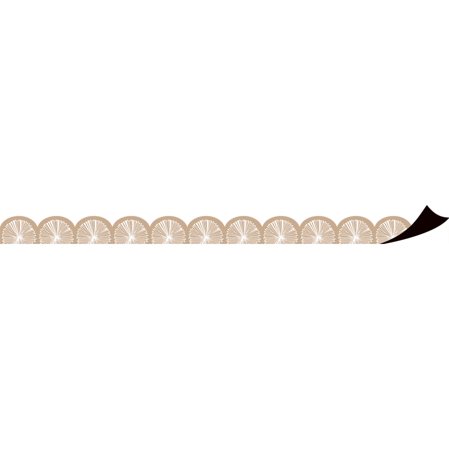 Bordure magnétique festonnée Natural Poms