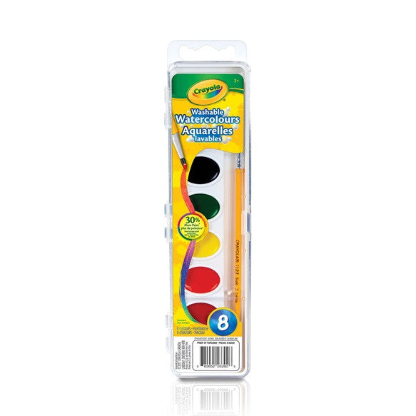 8 Washable Watercolour Paints