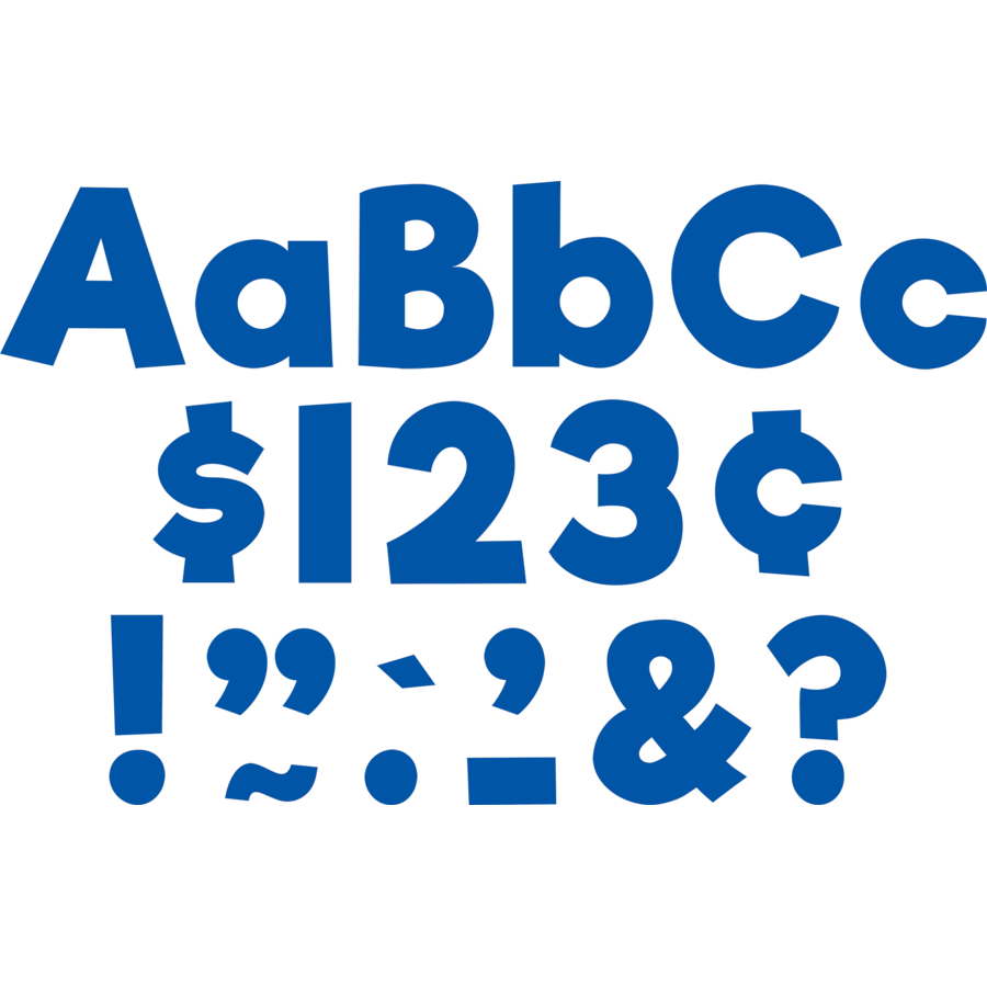 Blue 4" Everyday Letters Combo Pack
