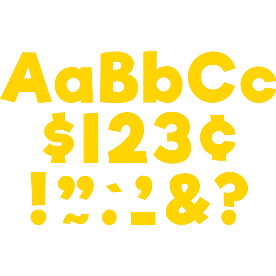 Yellow Gold 4" Everyday Letters Combo Pack