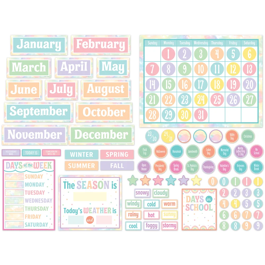 Pastel Pop Calendar Bulletin Board