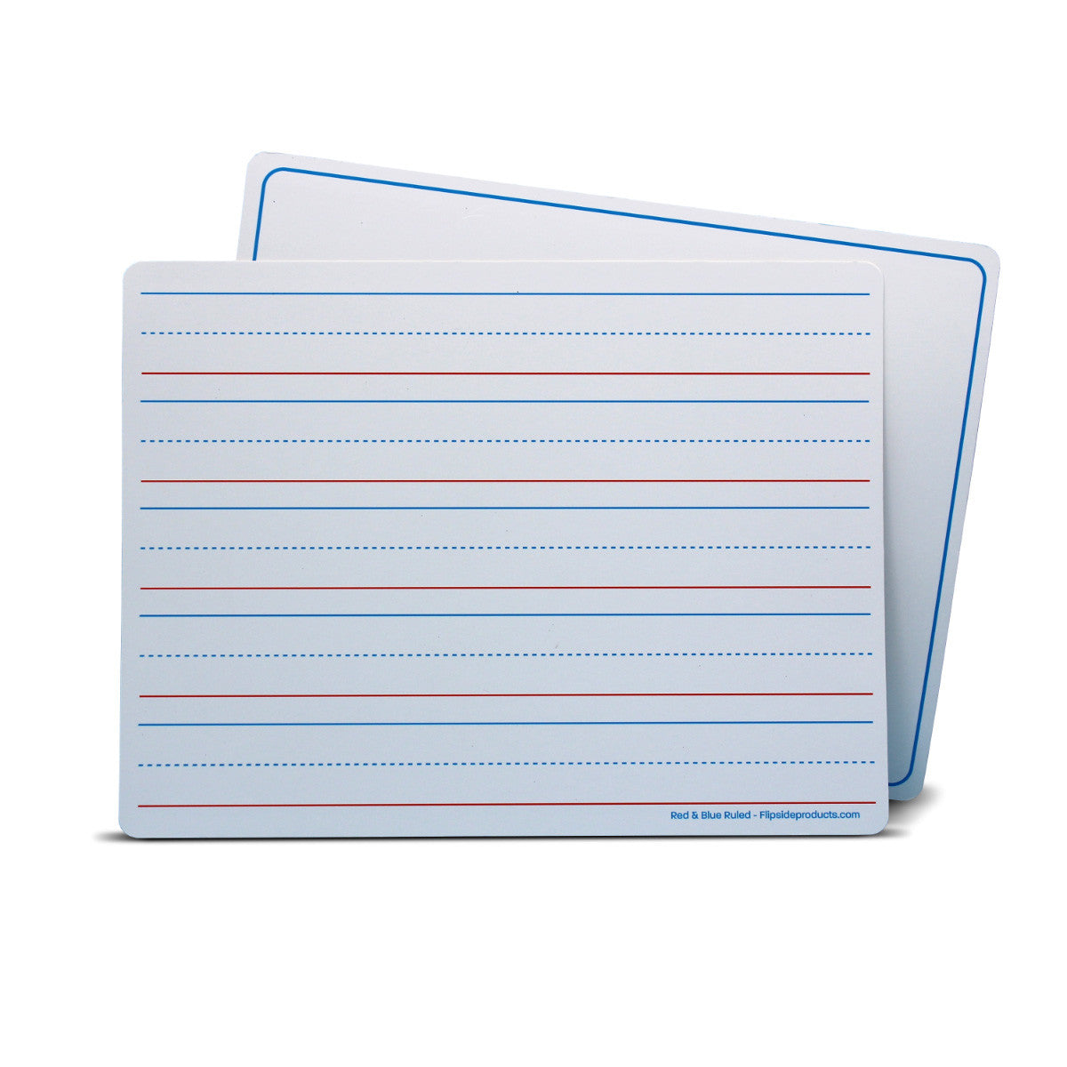 9" x 12" Two-Sided Learning Dry Erase Board (Red & Blue Ruled, Plain)