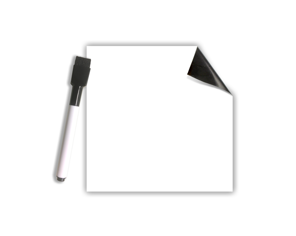 5" x 5" White Dry Erase Stickables w/ Dry Erase Marker