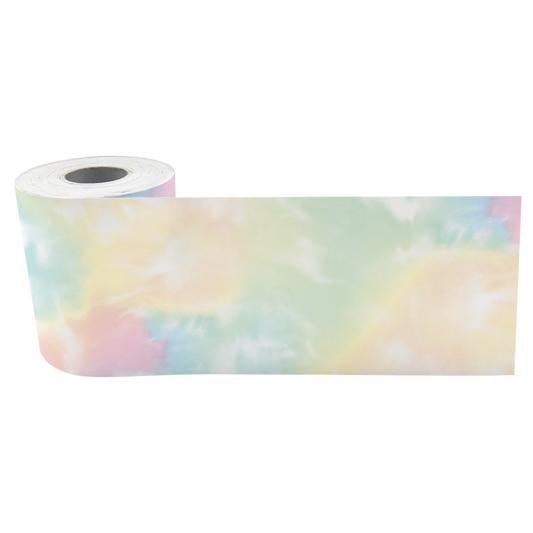 Pastel Pop Tie-Dye Straight Rolled Border Trim - 50'