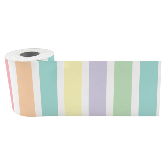 Pastel Pop Stripes Straight Rolled Border Trim - 50'