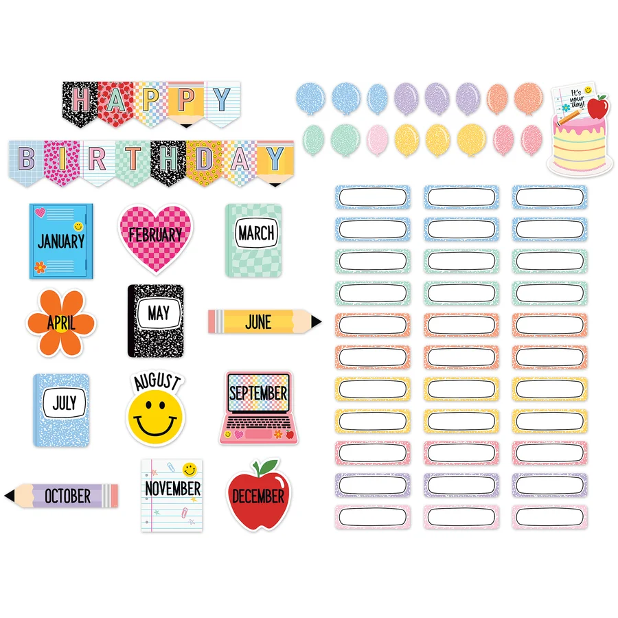 Cool for School Happy Birthday Mini Bulletin Board