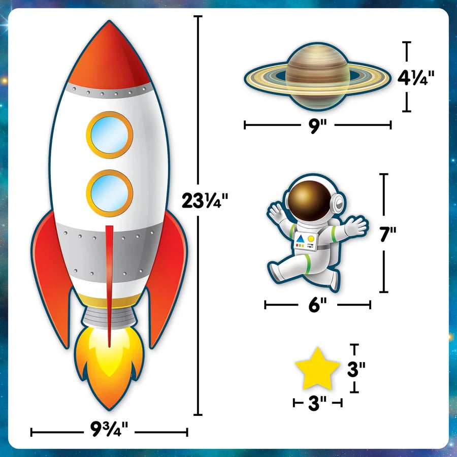 Outer Space Crew Reach for the Stars Bulletin Board