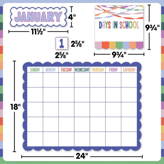 Color Crush Calendar Bulletin Board