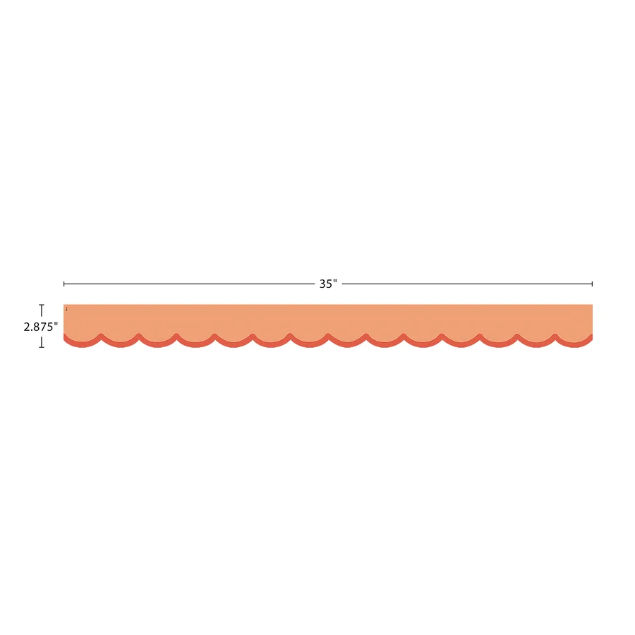 Color Crush Orange Scallops Die-Cut Border Trim