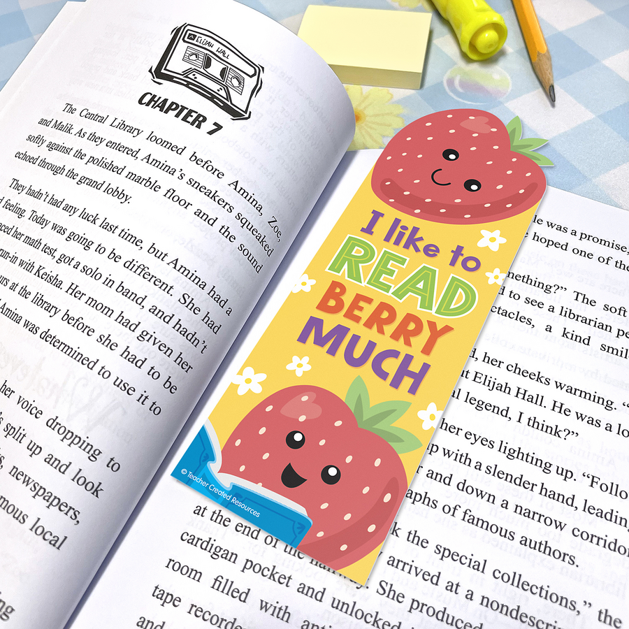 Strawberry Smelly Bookmarks