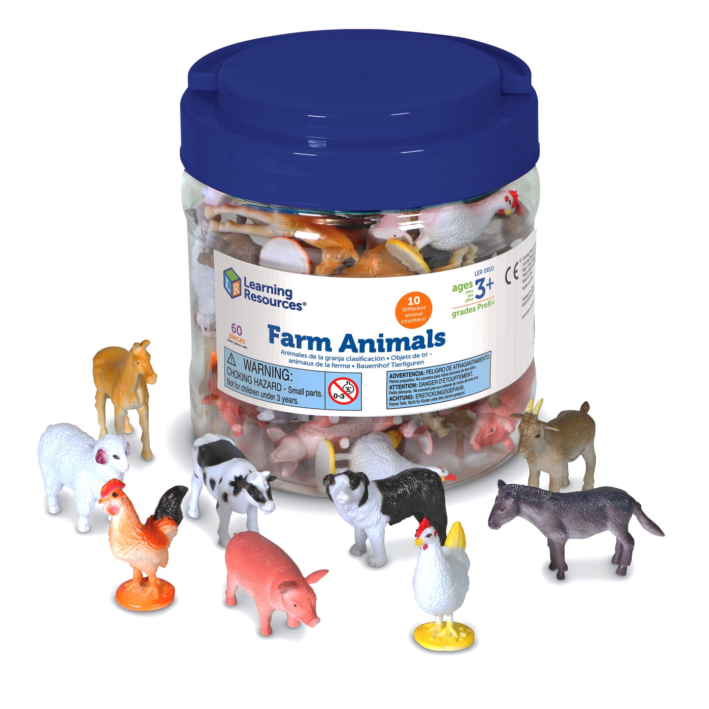 Farm Animal Counters, Set of 60