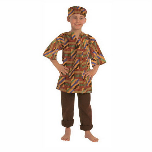 West African Boy Shirt and Hat