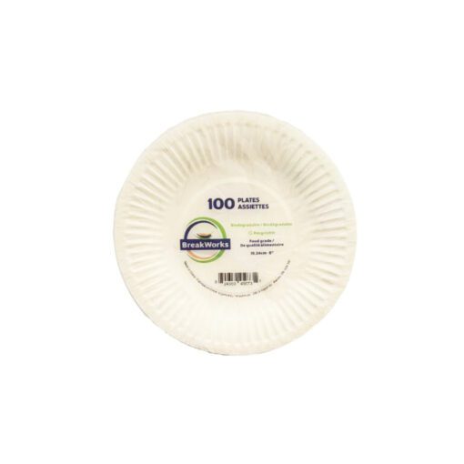 White Paper Plates 6" - Pack of 100