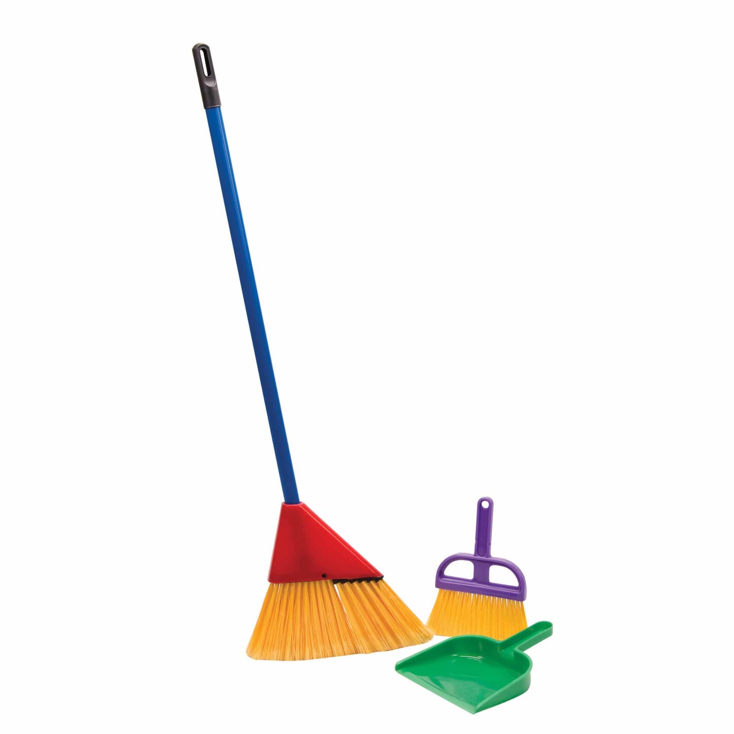 Broom Set With Dustpan, Broom, and Brush