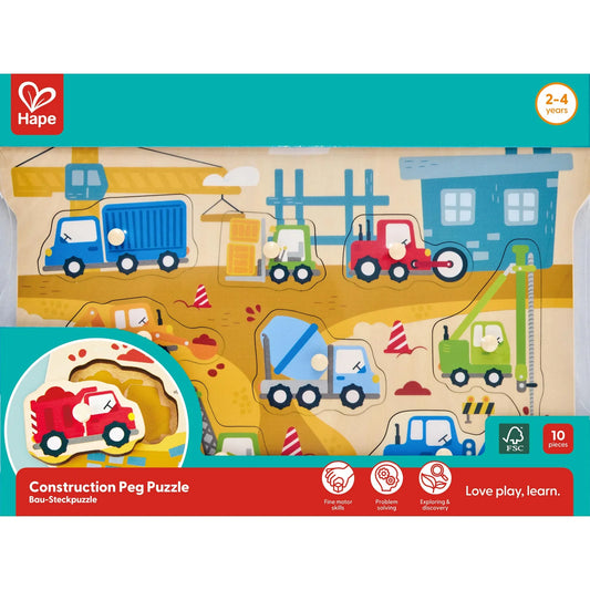 Construction Vehicle Peg Puzzle