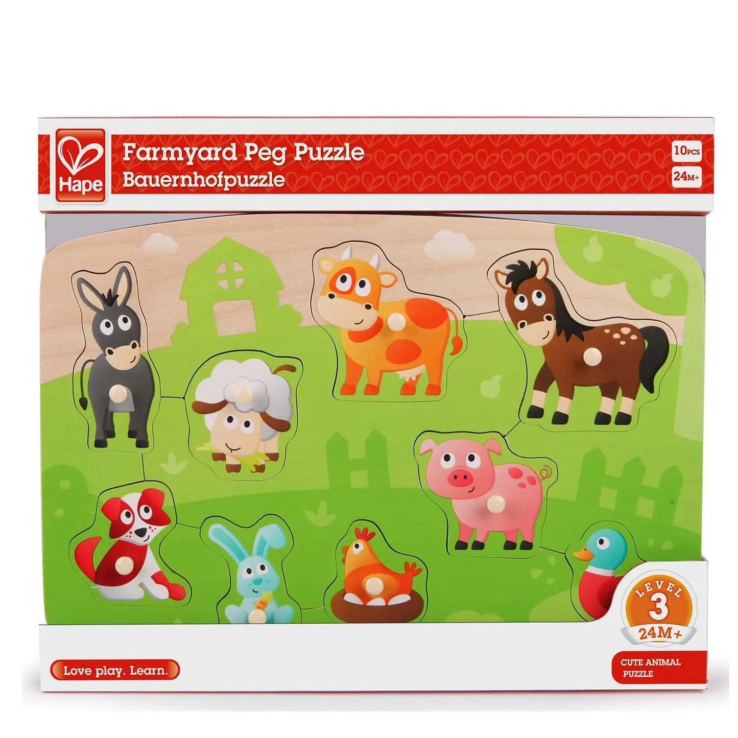 Puzzles à chevilles des animaux de la ferme