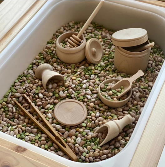 Waldorf Wooden Sensory Bin Tools
