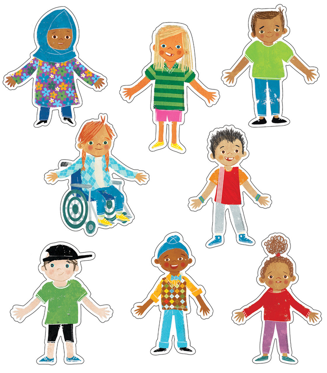 All Are Welcome Kids Colourful Cut-Outs