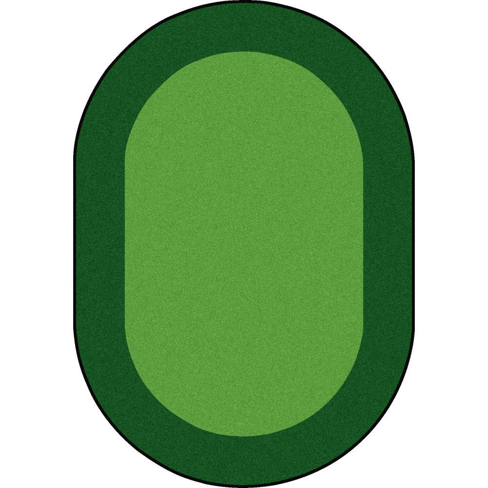 All Around Oval Carpet Green